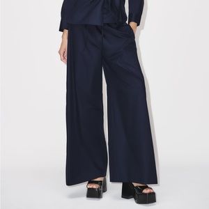Zara Wide Leg Poplin Pants
